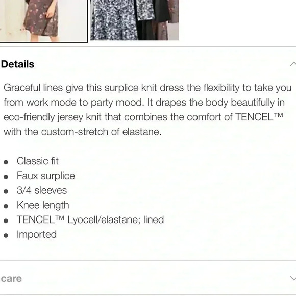 Garnet Hill Brianna Surplice Knit Wrap Dress - Picture 2 of 9